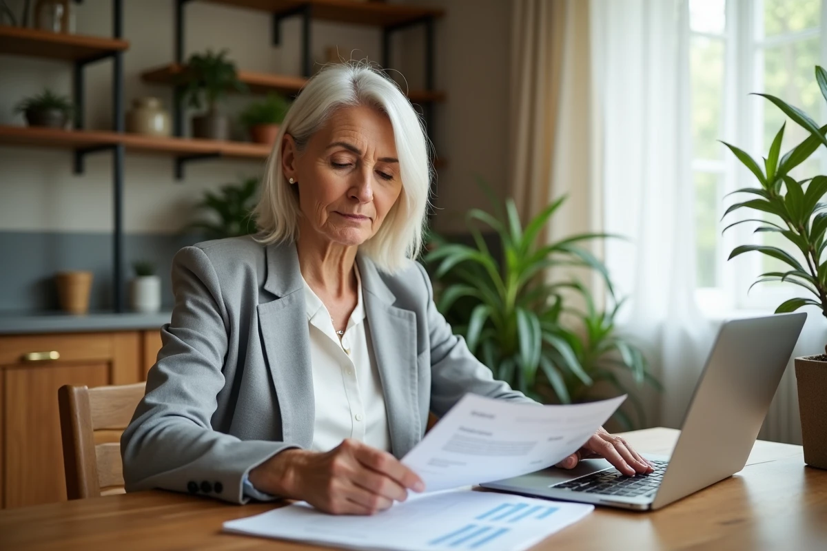Actionnaire individuelle consultant son relevé de dividende exceptionnel TotalEnergies depuis son domicile